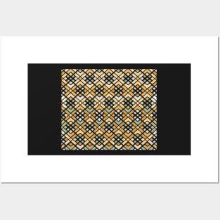 Abstract geometric pattern - bronze. Posters and Art